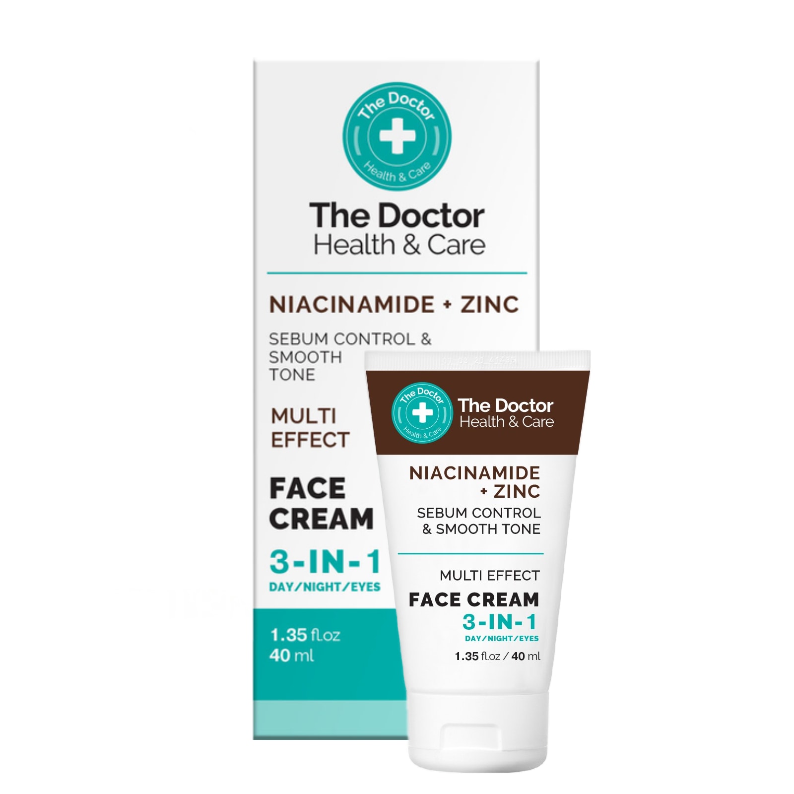 Κρέμα προσώπου 3 σε 1 The Doctor Health & Care «NIACINAMIDE + ZINC», 40 ml